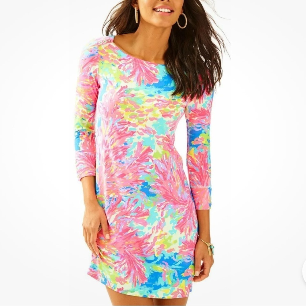 Lilly Pulitzer SOPHIE -Multi West Palm Beach Coral Dress Size Small